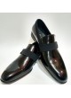 Rugan Siyah Bağcıksız  Hakiki Deri Erkek Kundura Damat Ayakkabısı